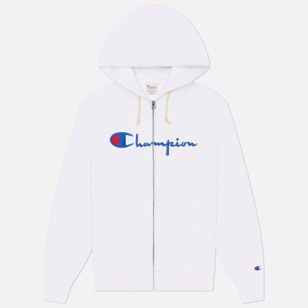 Мужская толстовка Champion Reverse Weave Pinnacle Heavyweight Full-Zip Fleece Hoodie, цвет белый