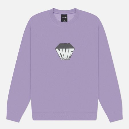 Мужская толстовка HUF Big Block Crewneck, цвет фиолетовый