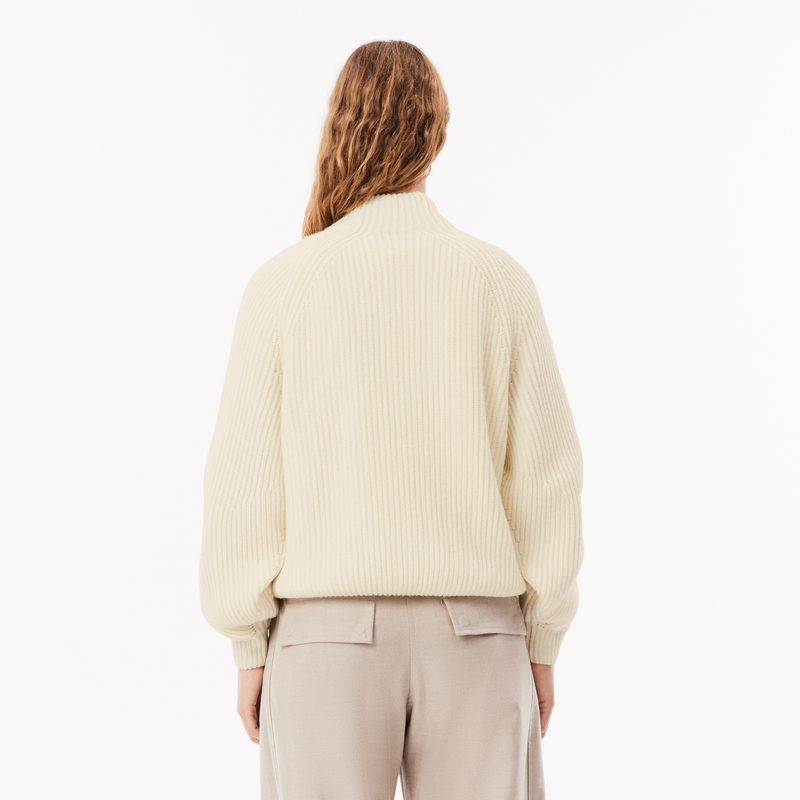 Женский шерстяной свитер Lacoste на молнии 2