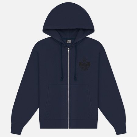 Мужская толстовка Stussy Built To Last Zip Hoodie, цвет синий