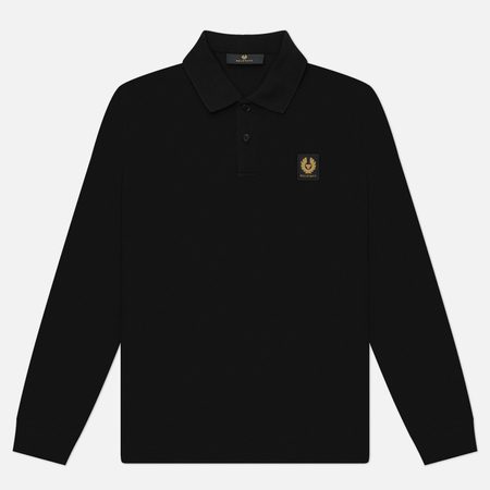 Мужской лонгслив Belstaff Polo, цвет чёрный