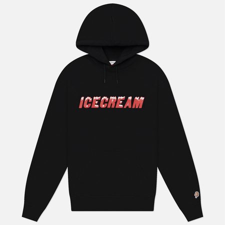 Мужская толстовка ICECREAM Snow Capped Popover Hoodie, цвет чёрный