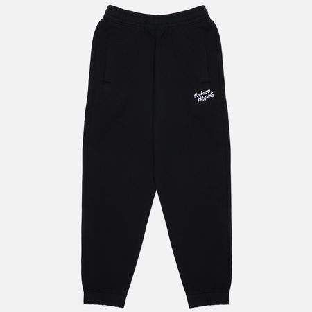 Мужские брюки Maison Kitsune Handwriting Comfort Jog, цвет чёрный