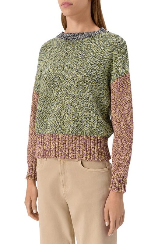 Свитер из хлопка и шерсти Weekend Max Mara 3