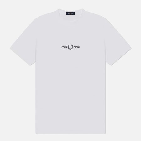 Мужская футболка Fred Perry Embroidered Regular, цвет белый