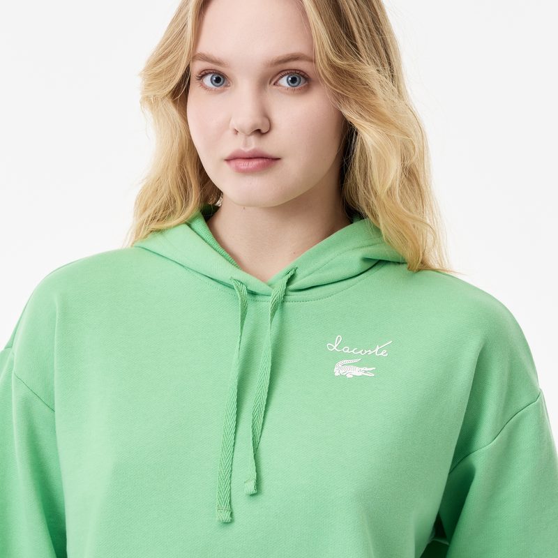 Женская флисовая толстовка Lacoste оверсайз 5