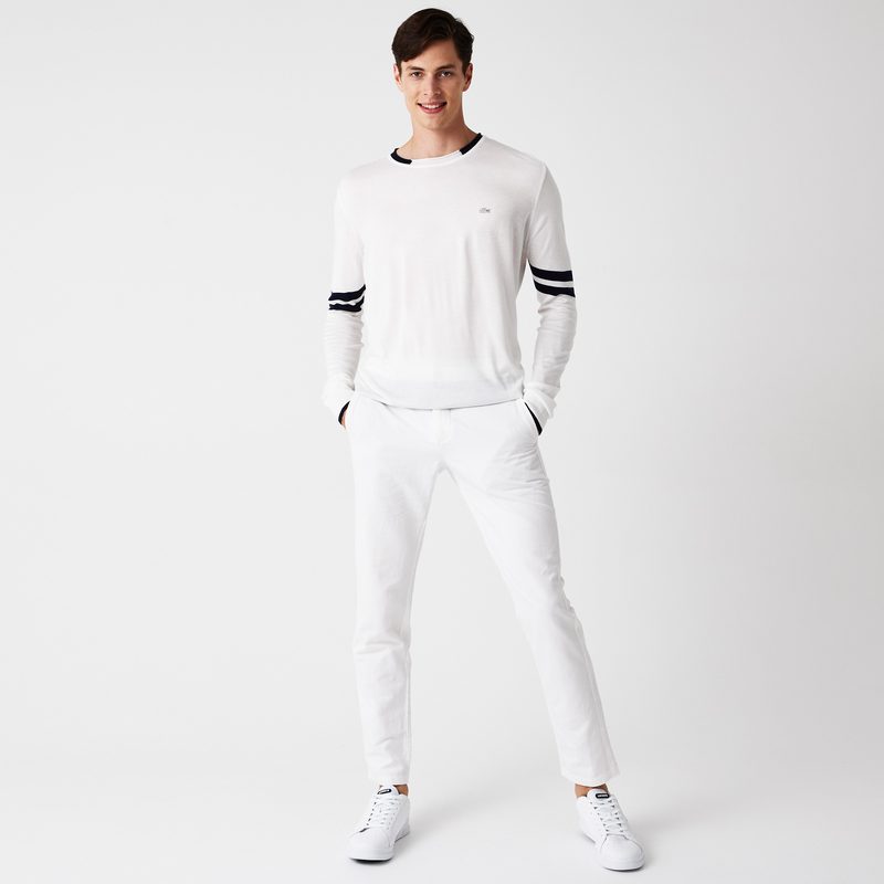 Мужские брюки Lacoste приталенного кроя из смеси хлопка и льна 3