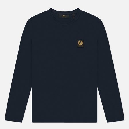 Мужской лонгслив Belstaff Crew Neck, цвет синий