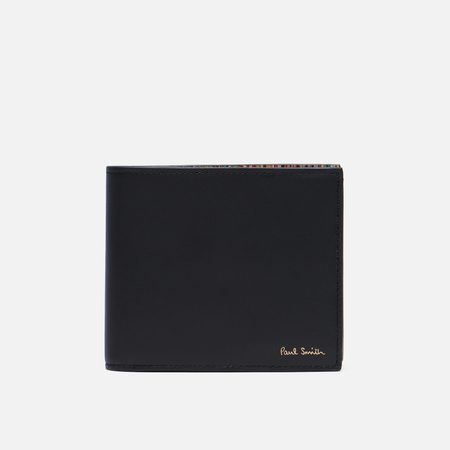 Кошелек Paul Smith Signature Stripe Leather Billfold Coin, цвет чёрный