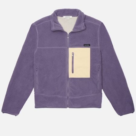 Женская флисовая куртка Sporty & Rich Zipped Sherpa, цвет фиолетовый