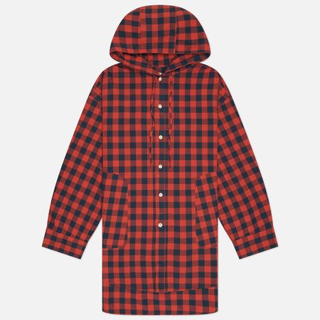 Мужская рубашка Anglan Huge Check Hoodie, цвет красный