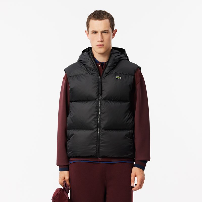 Мужской влагоотталкивающий жилет Lacoste с капюшоном