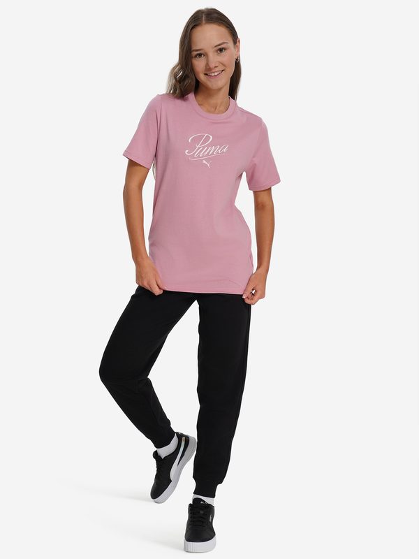 Футболка для девочек PUMA Script, Розовый 4