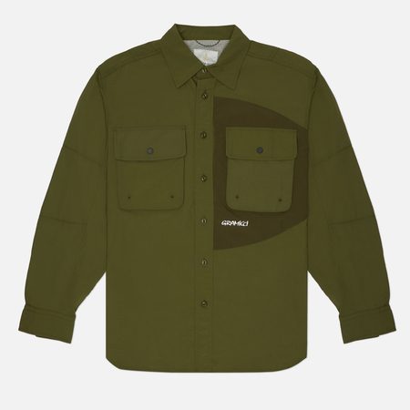 Мужская рубашка Gramicci Nylon Brentwood, цвет оливковый