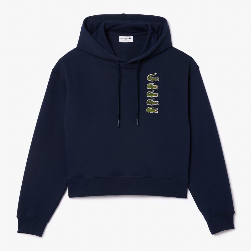 Женская толстовка Lacoste свободного кроя с капюшоном 5