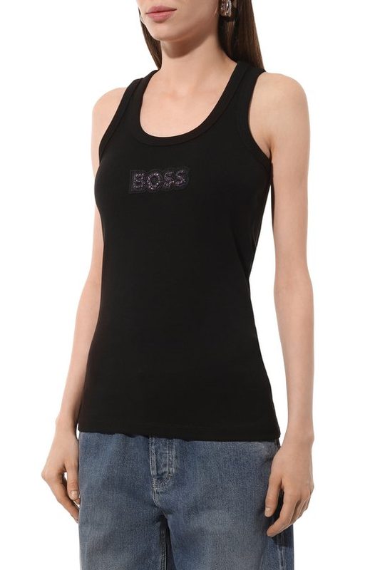 Хлопковая майка BOSS Orange 3