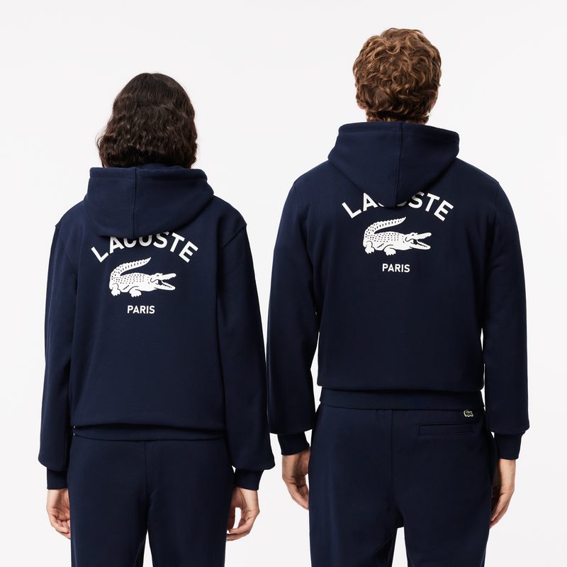 Хлопковая толстовка Lacoste унисекс с капюшоном 2