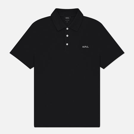 Мужское поло A.P.C. Standard GOTS, цвет чёрный