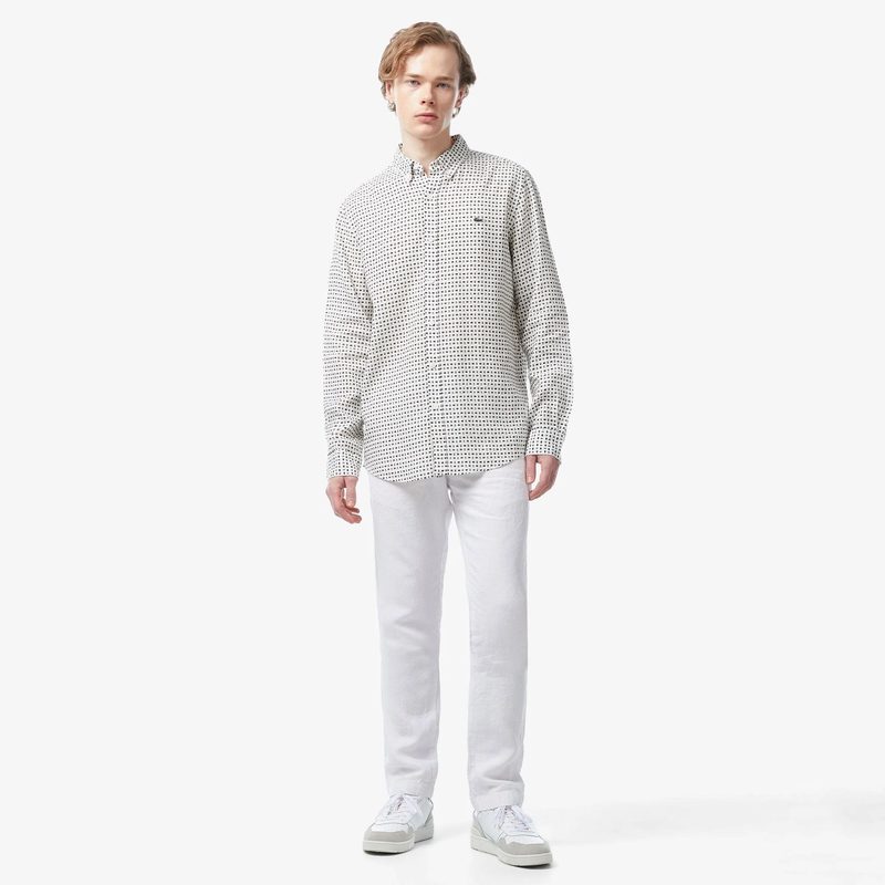 Мужская рубашка Lacoste из льна 4
