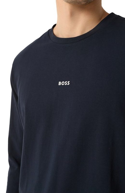 Хлопковый лонгслив BOSS Orange 5