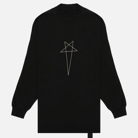 Мужской лонгслив Rick Owens DRKSHDW Concordians Jumbo Pentagram Print, цвет чёрный