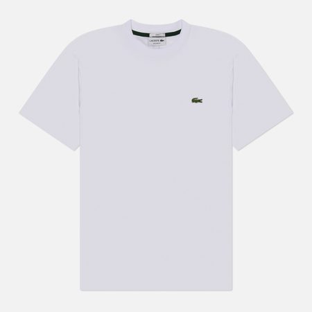 Мужская футболка Lacoste Relaxed Fit Embroidered Crocodile, цвет белый