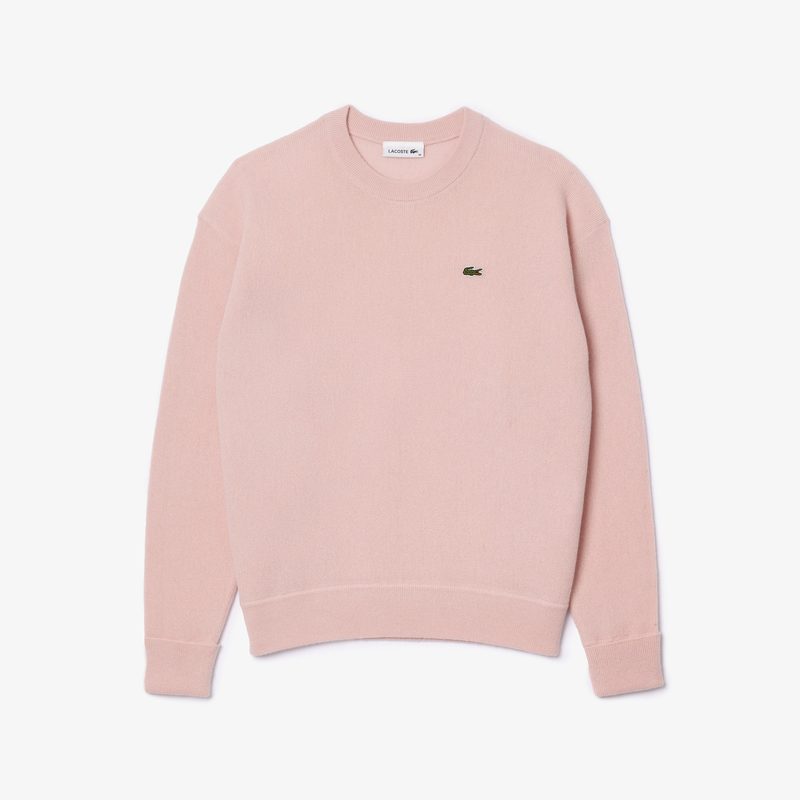 Женский шерстяной свитер Lacoste с круглым вырезом 5