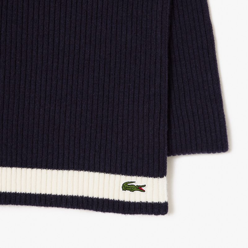 Шерстяной шарф Lacoste унисекс 2