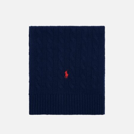 Шарф Polo Ralph Lauren Classic Cable Oblong, цвет синий