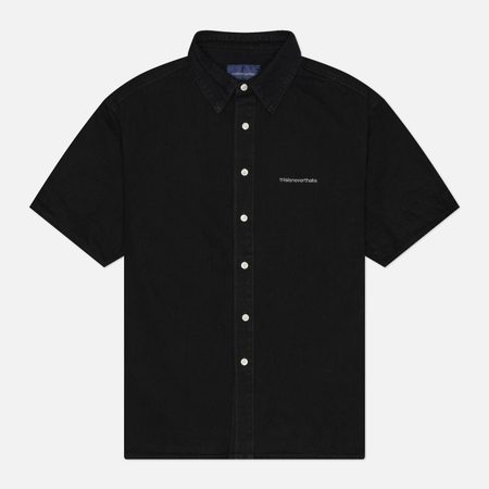 Мужская рубашка thisisneverthat Washed Denim Short Sleeve, цвет чёрный