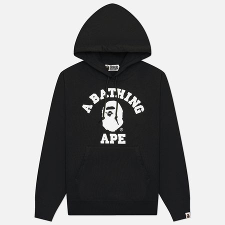 Мужская толстовка A Bathing Ape College Hoodie, цвет чёрный