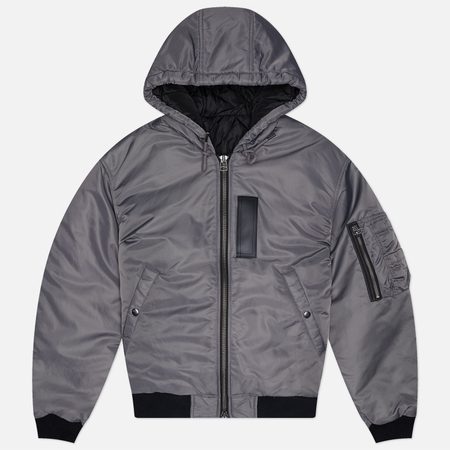 Мужская демисезонная куртка FrizmWORKS Active MA-1 Hooded Parka, цвет серый