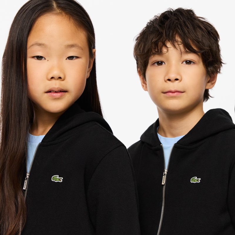 Детская флисовая толстовка Lacoste на молнии с капюшоном 3