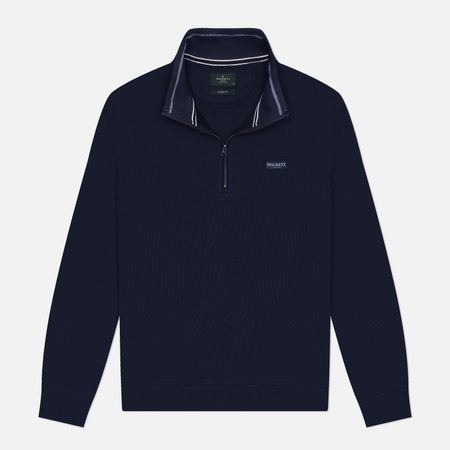 Мужская толстовка Hackett Heritage Essential Badge Half-Zip, цвет синий