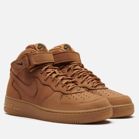 Мужские кроссовки Nike Air Force 1 Mid '07 Premium QS, цвет коричневый