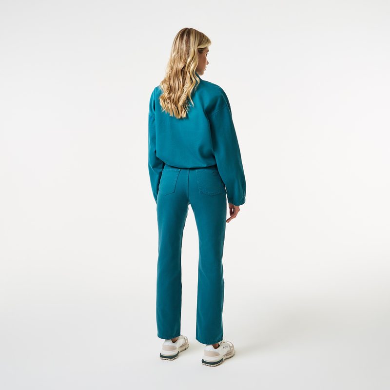 Женские прямые джинсы Lacoste из экологиески чистого хлопка 2