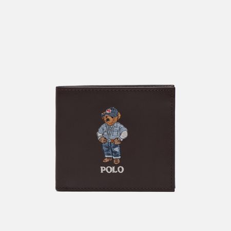 Кошелек Polo Ralph Lauren Billfold Medium Elevated Bear, цвет коричневый