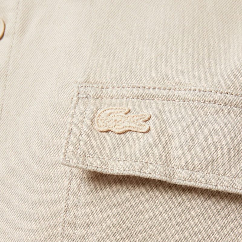 Мужская хлопковая рубашка Lacoste с карманами 5