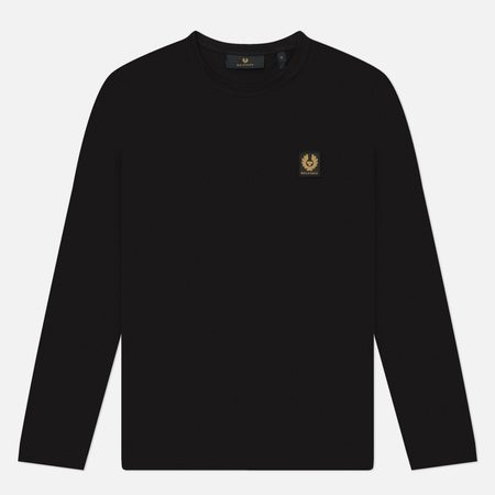 Мужской лонгслив Belstaff Crew Neck, цвет чёрный
