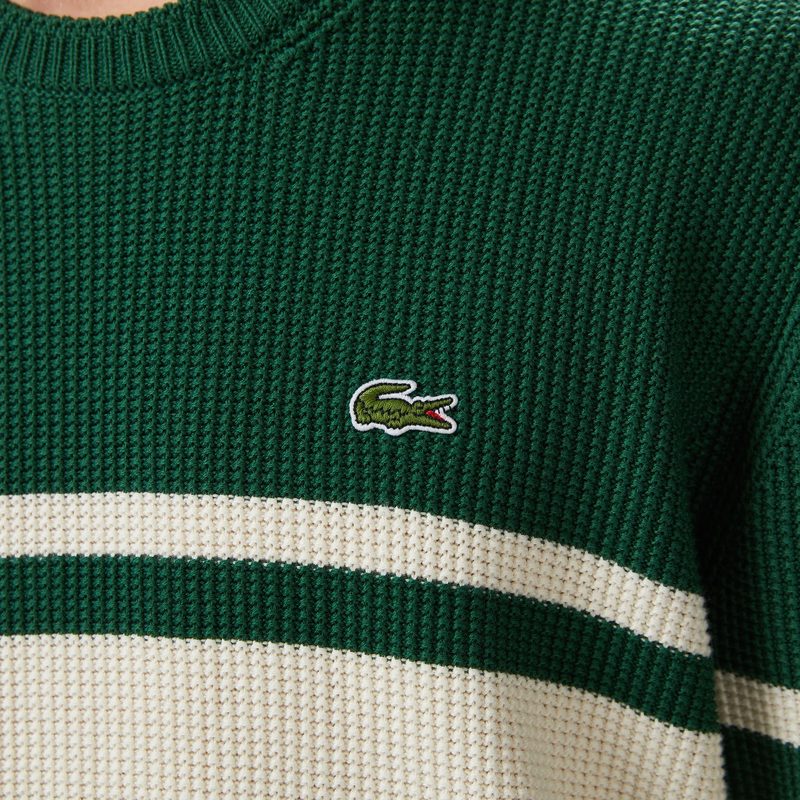 Мужской свитер Lacoste в полоску классического кроя 4