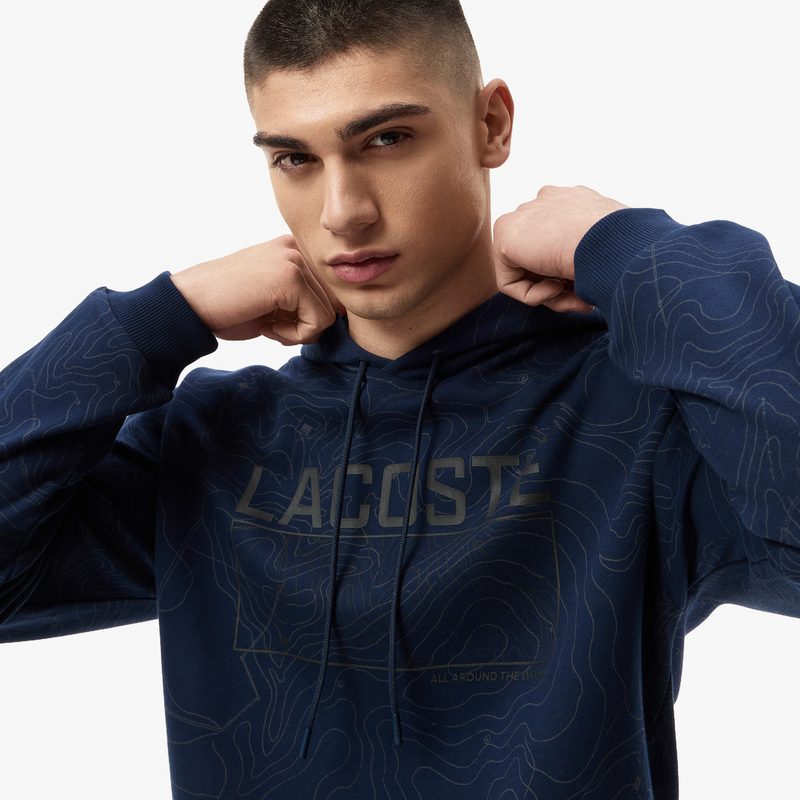 Мужской хлопковый свитшот Lacoste оверсайз 3