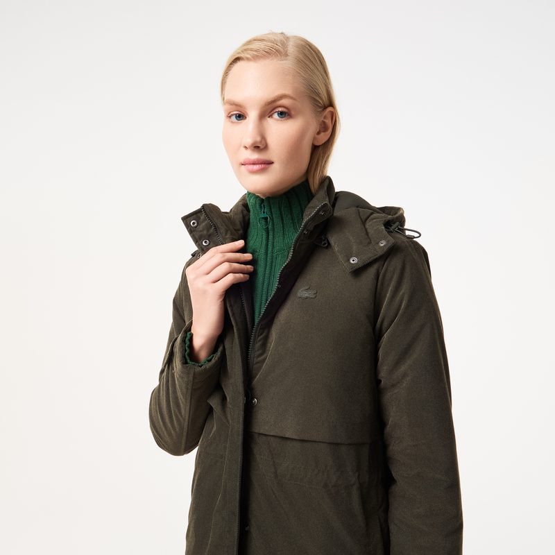 Женская парка Lacoste свободного кроя с капюшоном 4