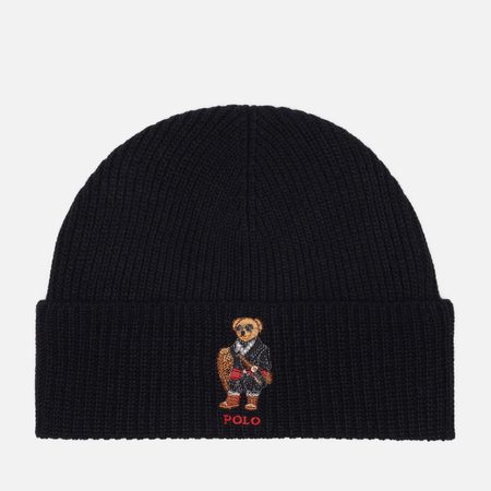 Шапка Polo Ralph Lauren Holiday Bear Rib, цвет чёрный