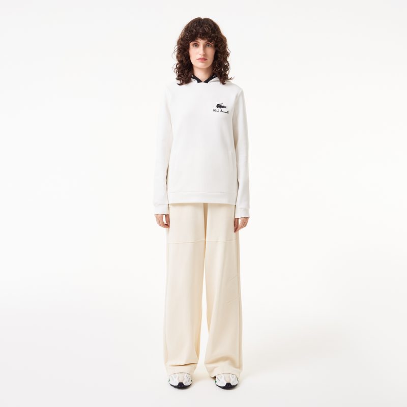 Женская хлопковая толстовка Lacoste с капюшоном 5