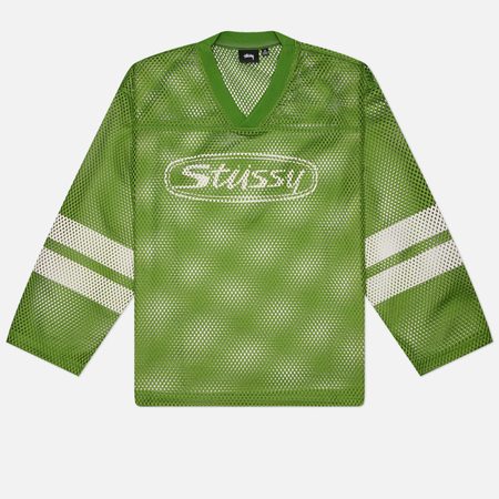 Мужской лонгслив Stussy Trucker Team Jersey, цвет зелёный