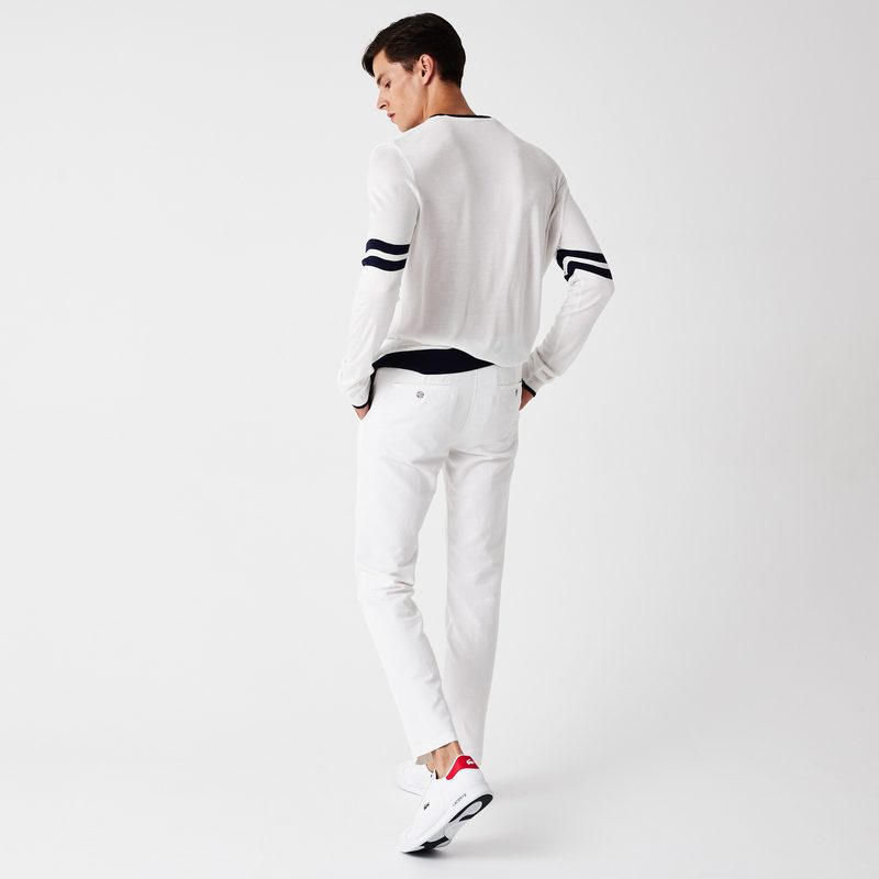 Мужские брюки Lacoste приталенного кроя из смеси хлопка и льна 2