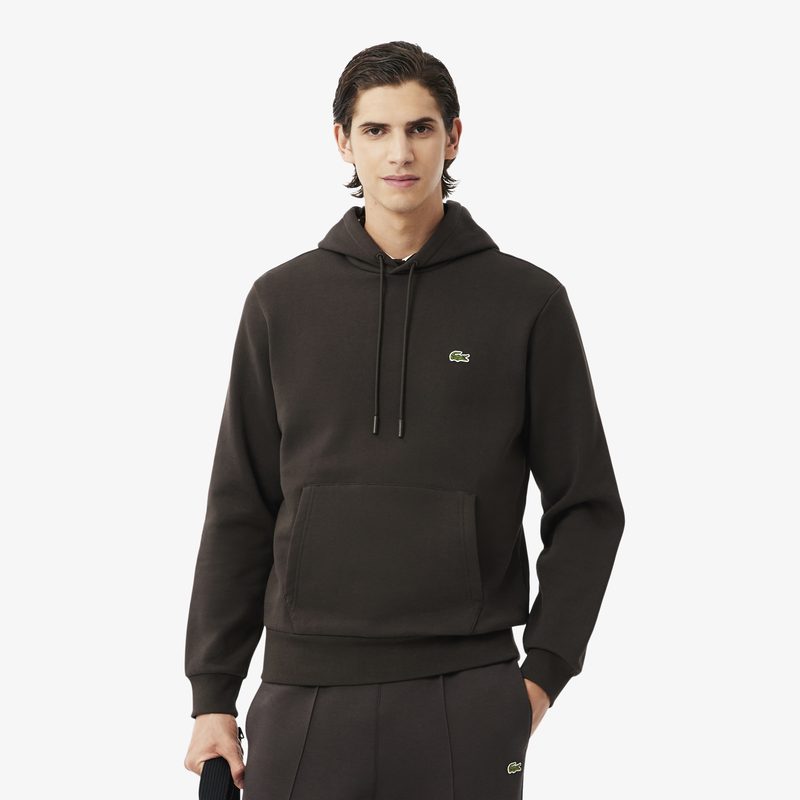 Мужское худи Lacoste классического кроя с флисом