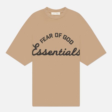 Мужская футболка Fear of God ESSENTIALS Training 90's, цвет бежевый