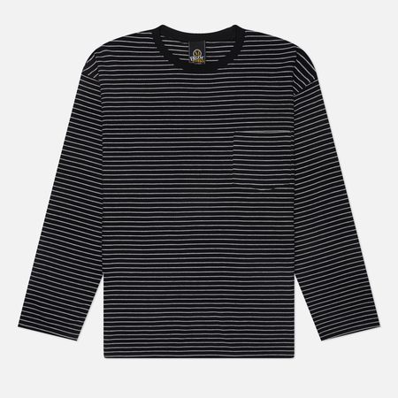 Мужской лонгслив FrizmWORKS Stripe Oversized Relax 003, цвет чёрный