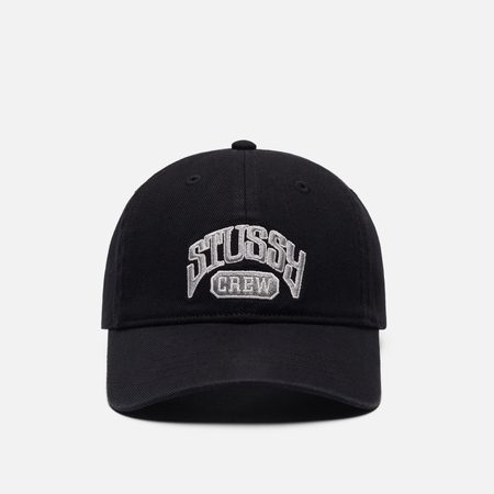 Кепка Stussy Low Profile Stussy Crew Strapback, цвет чёрный